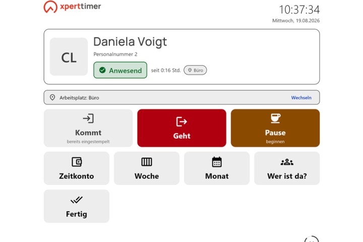 Arbeitszeitstempel erfassen