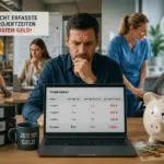 Mann sieht wie viel Geld ohne Projektzeiterfassung verloren geht.